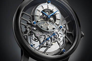 现代美感 – Jaquet Droz陶瓷大秒针镂空腕表