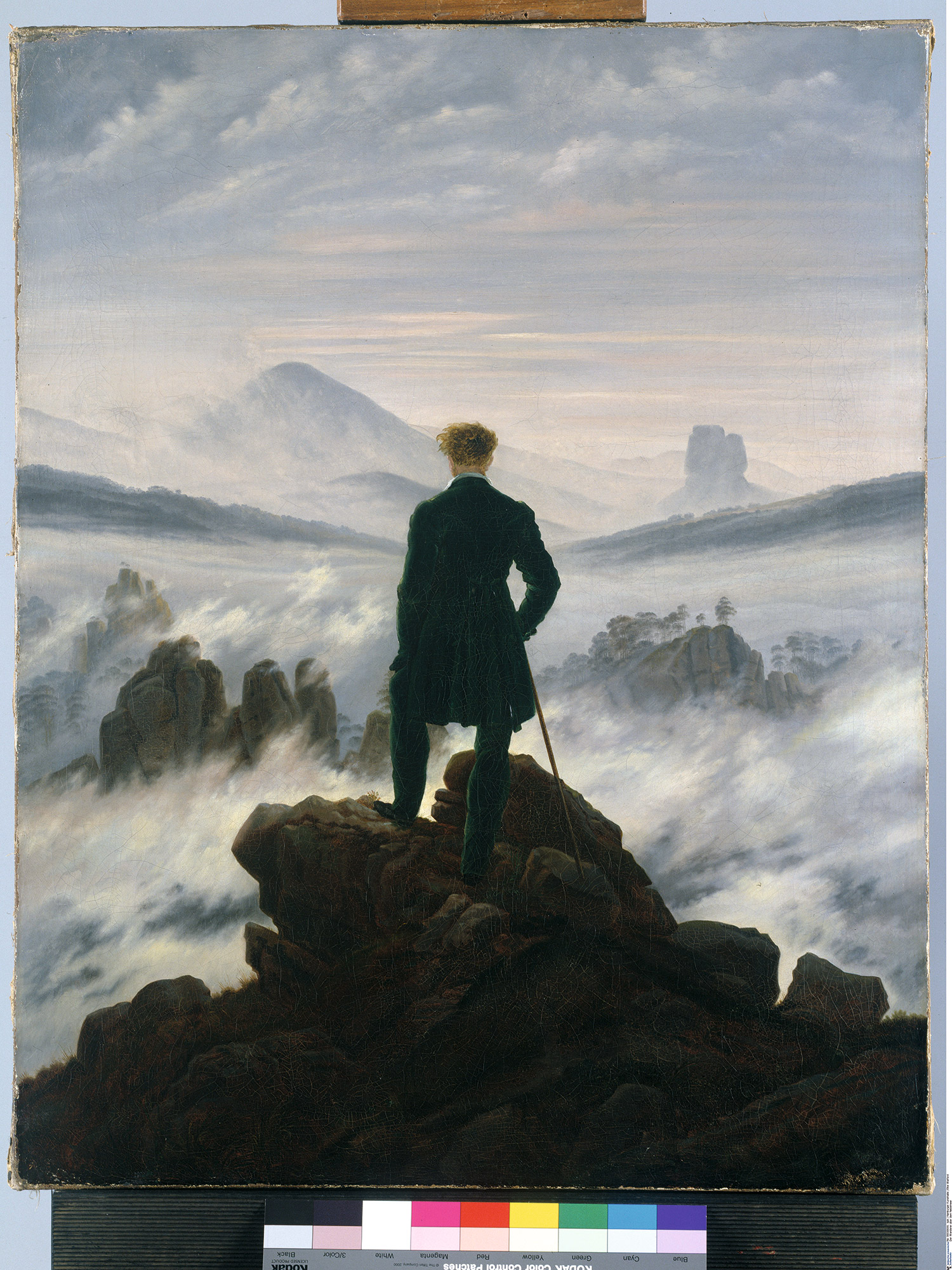 卡斯帕•大卫•弗里德里希-(Caspar-David-Friedrich),《雾海上的漫游者》-(The-Wanderer-above-the-Sea-of-Fog)(细节),-约1817年,-布面油画,-95-×-75-厘米。德国汉堡美术馆.jpg