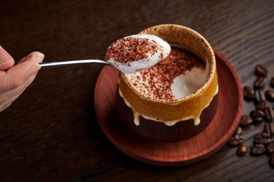 保山小颗粒咖啡炖奶 Coffee Pudding, Milk Foam.jpg