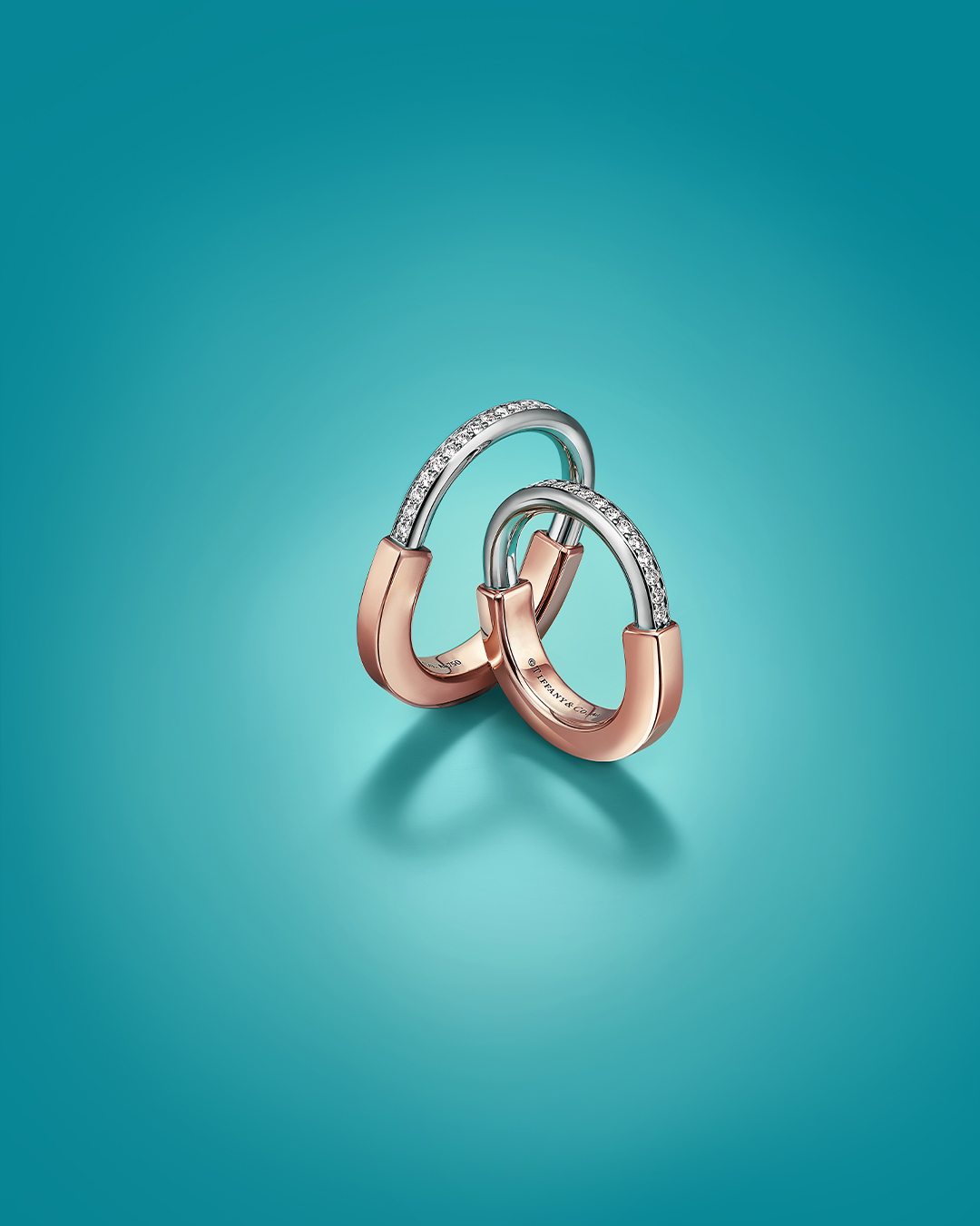 Tiffany & Co. 蒂芙尼Lock系列18K玫瑰金及白金镶钻戒指.jpg